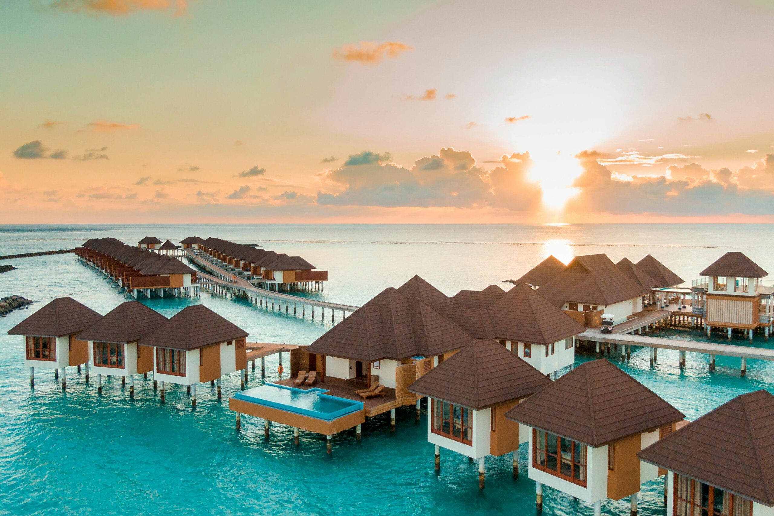 Overwater Bungalows in the Maldives